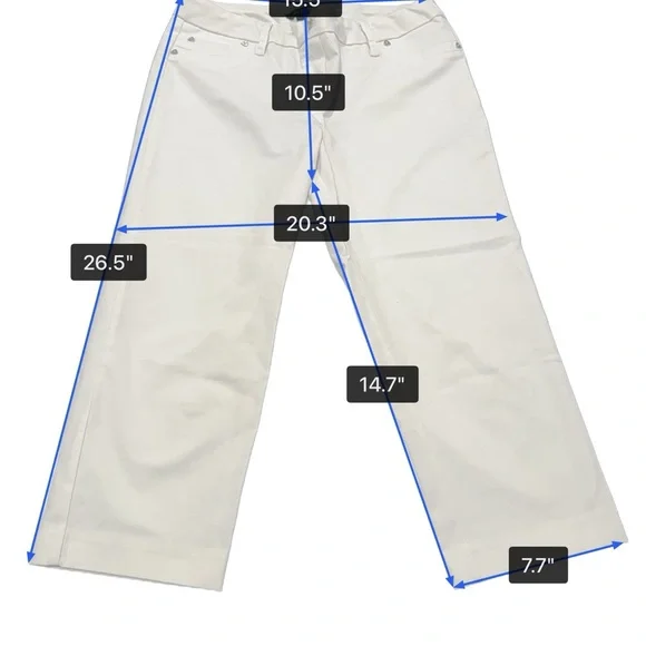 Zac & Rachel White Wide-Leg Cropped Jeans - Picture 3 of 3